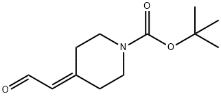 4-(2-氧代亚乙基)哌啶-1-甲酸叔丁酯 结构式