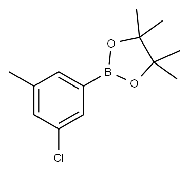 2-(3-氯-5-甲基苯基)-4,4,5,5-四甲基-1,3,2-二氧硼烷 结构式