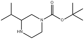 1-BOC-3-异丙基哌嗪 结构式