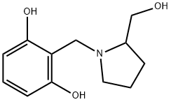 1,3-Benzenediol, 2-[[2-(hydroxymethyl)-1-pyrrolidinyl]methyl]- (9CI) 结构式