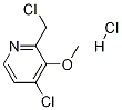 4-氯-2-氯甲基-3-甲氧基吡啶盐酸盐 结构式