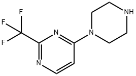 4-PIPERAZIN-1-YL-2-(TRIFLUOROMETHYL)PYRIMIDINE 结构式