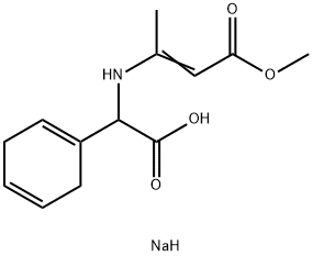 sodium alpha-[(3-methoxy-1-methyl-3-oxo-1-propenyl)amino]cyclohexa-1,4-diene-1-acetate 结构式