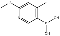 6-甲氧基-4-甲基吡啶-3-硼酸 结构式