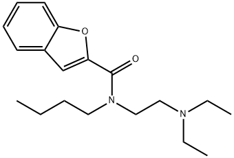 N-Butyl-N-[2-(diethylamino)ethyl]-2-benzofurancarboxamide 结构式