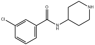 3-氯-N-(哌啶-4-基)苯甲酰胺 结构式
