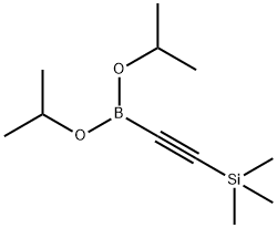 2-(三甲基甲硅烷基)乙炔基-1-硼酸 结构式