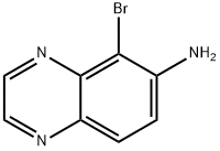 6-氨基-5-溴喹喔啉 结构式