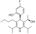 (AR,4R)-5-丁基-4-(4-氟-2-羟基苯基)-A-甲基-2,6-双(1-甲基乙基)-3-吡啶甲醇 结构式