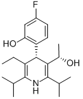 (AS,4S)-5-乙基-4-(4-氟-2-羟基苯基)-A-甲基-2,6-双(1-甲基乙基)-3-吡啶甲醇 结构式