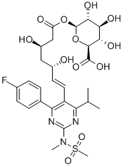 (瑞舒伐他汀酰基)-Β-D-葡糖苷酸 结构式