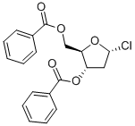 1-氯-2-脱氧-3,5-二-O-苯甲酰-A-D-D-呋喃核糖 结构式