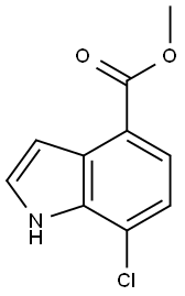7-氯-吲哚-4-羧酸甲酯 结构式