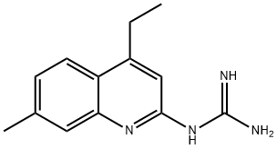 Guanidine, (4-ethyl-7-methyl-2-quinolinyl)- (9CI) 结构式