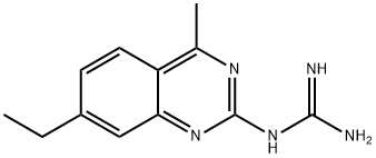 Guanidine, (7-ethyl-4-methyl-2-quinazolinyl)- (9CI) 结构式