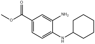 3-AMINO-4-(CYCLOHEXYLAMINO) BENZOIC ACID METHYL ESTER 结构式