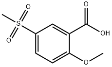 2-甲氧基-5-甲磺酰基苯甲酸 结构式