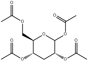 1,2,4,6-O-四乙酰基-3-脱氧-D-吡喃葡萄糖 结构式