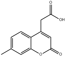 (7-甲基-2-氧代-2H-吡喃-4-基)乙酸 结构式