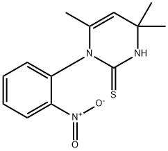 3,4-Dihydro-1-(o-nitrophenyl)-4,4,6-trimethyl-2(1H)-pyrimidinethione 结构式