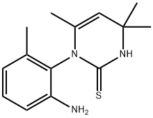 1-(2-Amino-6-methylphenyl)-3,4-dihydro-4,4,6-trimethyl-2(1H)-pyrimidinethione 结构式