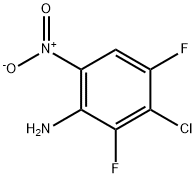3-氯-2,4-二氟-6-硝基苯胺 结构式