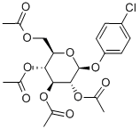 4-氯苯基 - 2,3,4,6-四-O-乙酰基B-D-D-吡喃葡萄糖苷 结构式