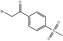 2-溴-1-(4-甲磺酰基)苯乙酮 结构式