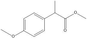 2-(4-甲氧基苯基)丙酸甲酯 结构式