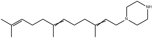 1-(3,7,11-Trimethyl-2,6,10-dodecatrienyl)piperazine 结构式