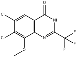 4(1H)-Quinazolinone,  6,7-dichloro-8-methoxy-2-(trifluoromethyl)-  (9CI) 结构式