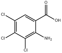 2-氨基-3,4,5-三氯苯甲酸 结构式