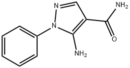 5-氨基-1-苯基吡唑-4-甲酰胺 结构式