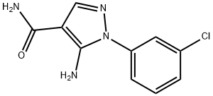 5-AMINO-1-(3-CHLOROPHENYL)-1H-PYRAZOLE-4-CARBOXAMIDE 结构式