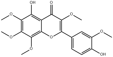 5,4'-dihydroxy-3,6,7,8,3'-pentamethoxyflavone 结构式
