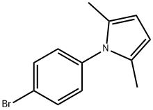 1-(4-溴苯基)-2,5-二甲基吡咯 结构式