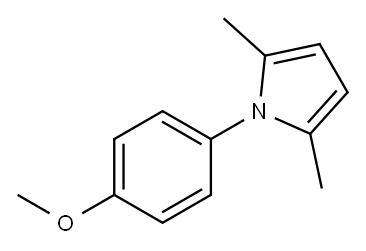 1-(4-甲氧基苯基)-2,5-二甲基-1H-吡咯 结构式