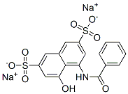 DISODIUM 4-(BENZOYLAMINO)-5-HYDROXYNAPHTHALENE-2,7-DISULPHONATE	 结构式