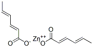 Di[(2E,4E)-2,4-hexadienoic acid]zinc salt 结构式