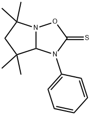 5,6,7,7a-Tetrahydro-5,5,7,7-tetramethyl-1-phenylpyrrolo[1,2-b][1,2,4]oxadiazole-2(1H)-thione 结构式
