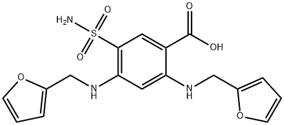 2,4-二(糠基氨基)-5-氨基磺酰基苯甲酸 结构式