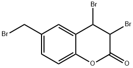 2H-1-Benzopyran-2-one, 3,4-dibromo-6-(bromomethyl)-3,4-dihydro- 结构式