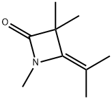 1,3,3-Trimethyl-4-(1-methylethylidene)azetidin-2-one 结构式