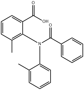 2-(N-Benzoyl-o-toluidino)-3-methylbenzoic acid 结构式