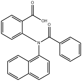 2-(N-Benzoyl-1-naphtylamino)benzoic acid 结构式