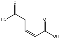 (2Z)-2-戊烯二酸 结构式