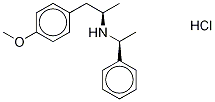 [R-(R*,R*)]-4-Methoxy-α-Methyl-N-(1-phenylethyl)-benzeneethanaMine Hydrochloride 结构式