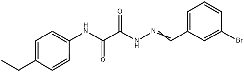 2-[2-(3-bromobenzylidene)hydrazino]-N-(4-ethylphenyl)-2-oxoacetamide 结构式