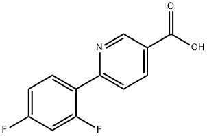 6-(2,4-Difluorophenyl)-nicotinic acid 结构式