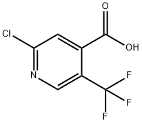 2-氯-5-三氟甲基吡啶-4-甲酸 结构式